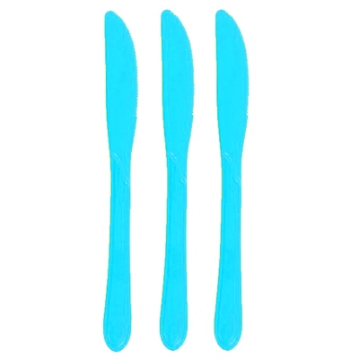 Reusable Azure Blue Plastic Knives 19cm (Pk 20)