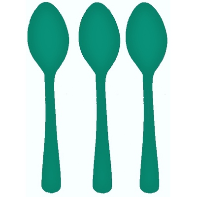 Hunter Green Party Spoons Pk 25 