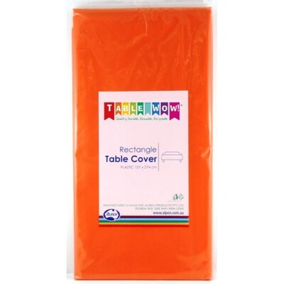 Orange Rectangle Tablecover (137 x 274cm) Pk 1 