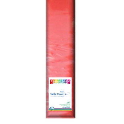 Red Plastic Tablecover Roll 1.2m x 30m - Party Table Cover