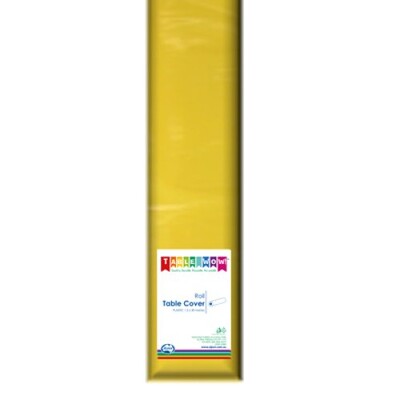 Yellow Plastic Tablecover Roll 1.2m x 30m │Disposable Party Tablecloth Roll