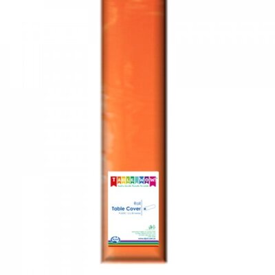 Orange Plastic Tablecover Roll (1.2m x 30m) Pk 1