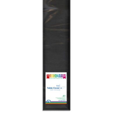 Black Plastic Tablecover Roll 1.2m x 30m - Party Table Cover