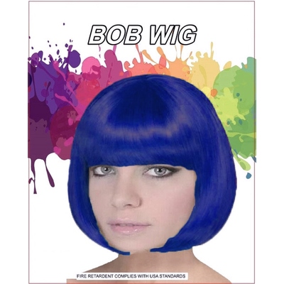 Royal Blue Bob Wig (Pk 1)