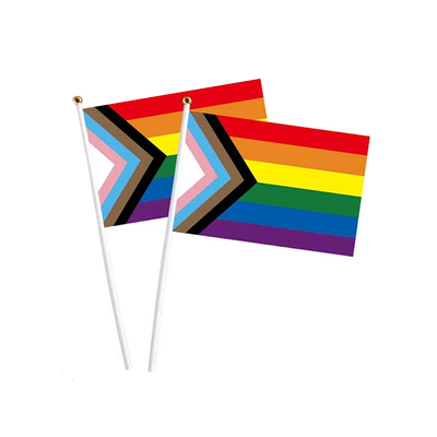 Rainbow Trans Pride Flag Wavers 20 x 30cm (Pk 12)