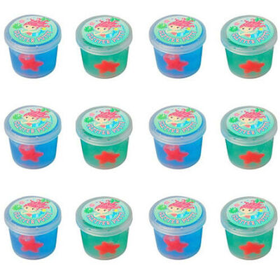 Mermaid Glitter Putty Party Favours Pk 12