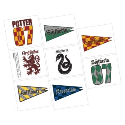 Harry Potter Tattoos (1 Sheet of 8 Tattoo Squares)
