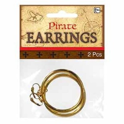 Pirate Clip On Hoop Earrings (1 Pair)