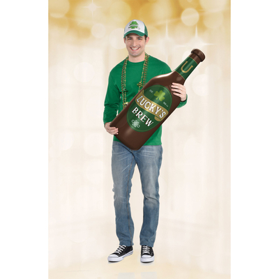 St Patricks Day Inflatable Beer Bottle Photo Prop