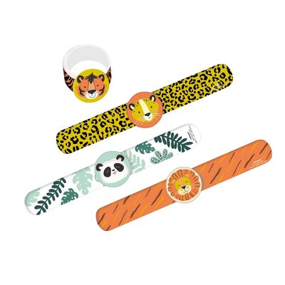 Get Wild Jungle Animals Slap Wristband (Pk 4)