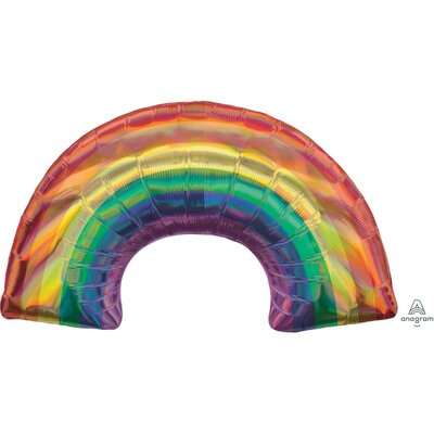 Holographic Rainbow Foil Supershape Balloon (86x48cm)