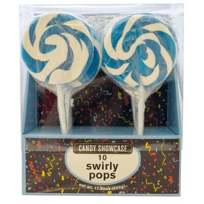 Blue Swirl Pop Lollipops Pk 10