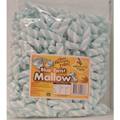 Blue & White Twist Marshmallows (1kg)