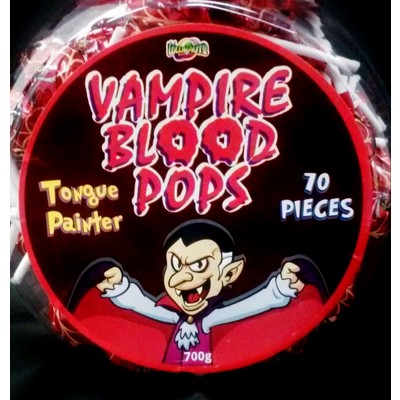 Vampire Blood Pop Tongue Painter Lollipops (700g - Approx. 70 Lollipops)