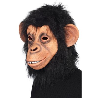 Full Head Chimpanzee Mask with Black Hair (Pk 1)