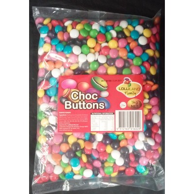 Mixed Colour Chocolate Buttons (1kg)