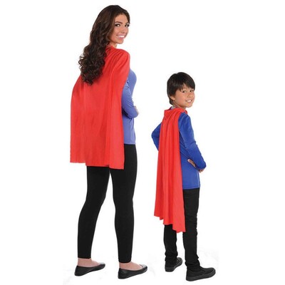 Red Costume Cape One Size for Adults & Kids  