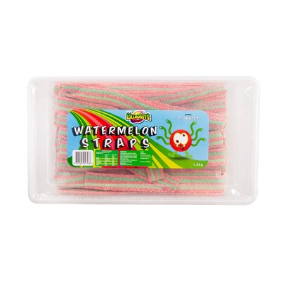 Watermelon Flavour Straps Pk Approx. 150 (1.2kg in Total)