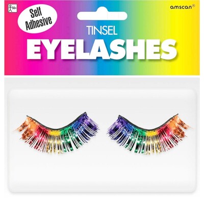 Rainbow Tinsel Self Adhesive Eyelashes (1 Pair)