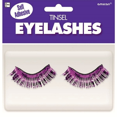 Purple Tinsel Self Adhesive Eyelashes (1 Pair)