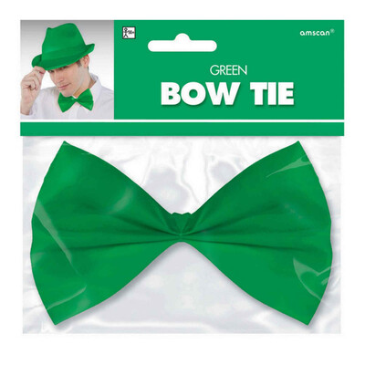 Green Satin Bow Tie Pk 1