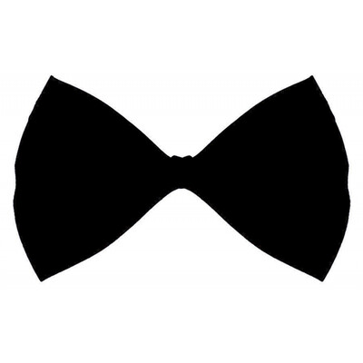 Black Satin Bow Tie Pk 1