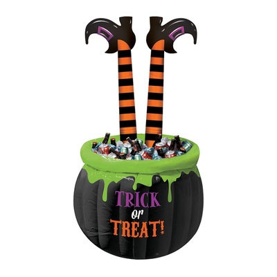 Inflatable Halloween Drink Cooler with Witch Legs