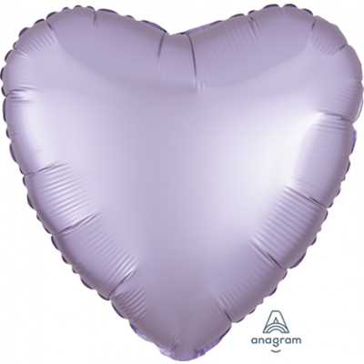 Pastel Lilac 17in Satin Luxe Foil Heart Balloon Pk 1 