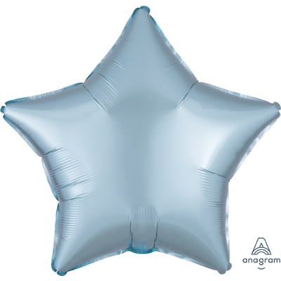 Satin Pastel Blue 19in. Star Foil Balloon Pk 1
