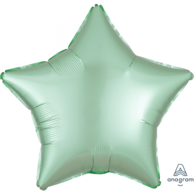 Satin Mint Green 19in. Star Foil Balloon Pk 1