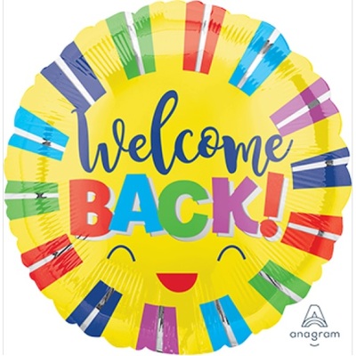 Colourful Welcome Back 18in Foil Balloon (Pk 1)
