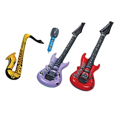 Assorted Inflatable Jukebox Instruments (Pk 4)