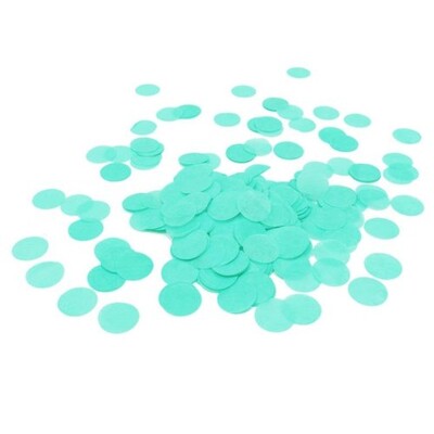 Mint Green Paper Confetti Circles 15g | 2.5cm Biodegradable Balloon & Table Confetti