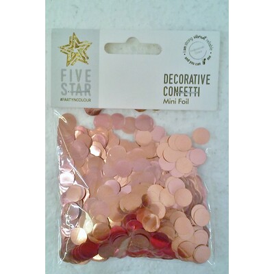 Metallic Rose Gold Mini Foil Confetti Scatters (20g) Pk 1