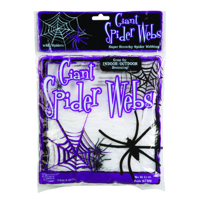 Stretchable Spider Web With Spiders (56g) Pk 1
