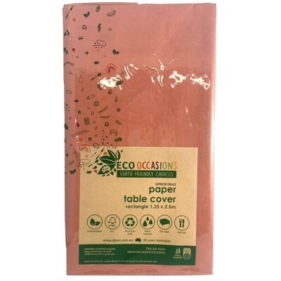 Rose Gold Rectangle Paper Tablecover (125x250cm) Pk 1