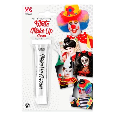 White Make Up Cream Face & Body Paint 28ml Tube | Costume Makeup