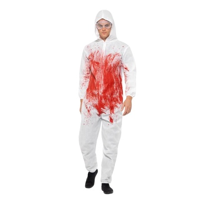 Adult Bloody Forensic Overalls Costume (Large)