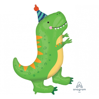 T-Rex Dinosaur Supershape Foil Balloon (66cm x 86cm) Pk 1