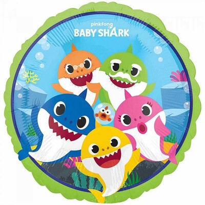 Baby Shark Foil Balloon Pk 1