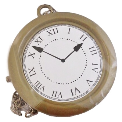 Large Pocket Watch Clock Necklace with Gold Chain Pk 1