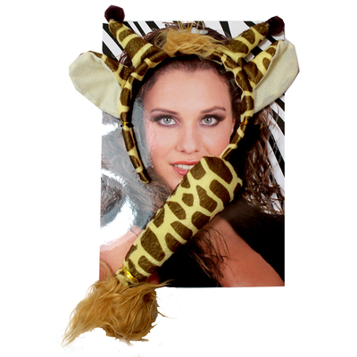 Giraffe Costume Set (Headband with Ears & Horns, Tail)