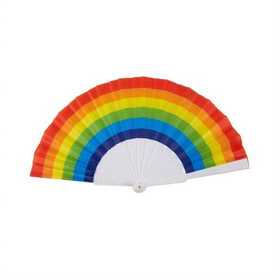 Rainbow Carnivale Fan 23cm