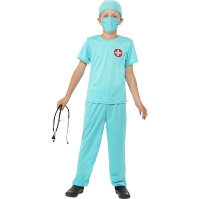Child Surgeon Costume - Large 10-12 Yrs