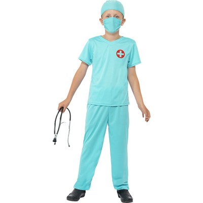 Child Surgeon Costume - Medium 7-9 Yrs 