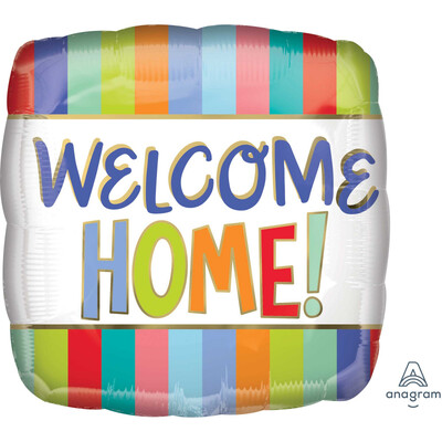 Welcome Home Multi Stripes 17in Foil Balloon Pk 1 