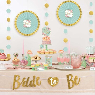 Mint Bride To Be Table Decorating Kit (23 Pieces)