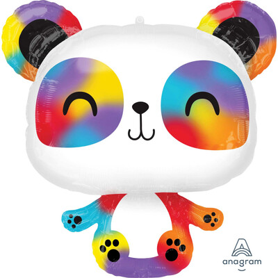 Rainbow Panda Supershape Foil Balloon (60cm x 60cm) Pk 1