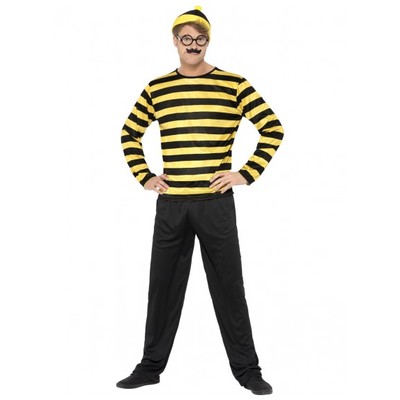 Adult Where's Wally Odlaw Costume (Medium, 38-40)
