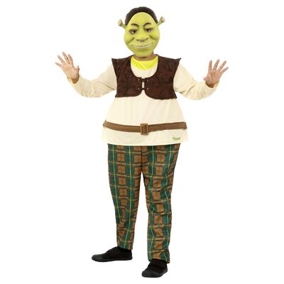 Child Deluxe Shrek Costume with Mask (Medium, 7-9 Yrs)